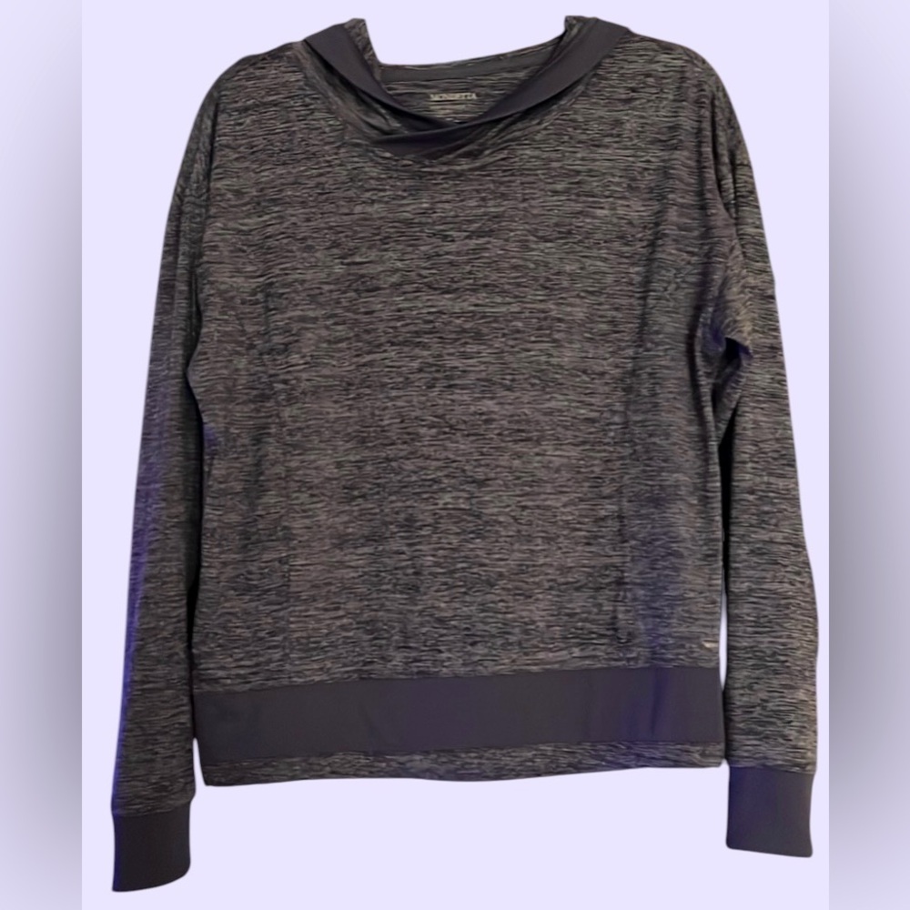 MONDETTA Steel Gray/Lavender Marbled Pullover Workout Hoodie, Size Small, GUC.